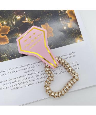 15 Pack Heart-Shaped Coil Hair Ties with Diamond-Shaped Card - Bridesmaid Gifts - Maid of Honor - Bachelorette Party - Wedding Guests (Champagne) - Buy Online on SooperMarket.com
