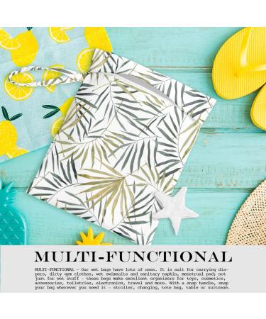 Waterproof Wet Dry Bag for Swimsuit Travel Beach Pool - Reusable Spring Leaves Design - Buy Online on SooperMarket.com