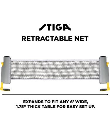 STIGA All-in-One Retractable Ping Pong Net Set with Paddles & Balls - 2021 Version | Fits up to 72 Table | Clamp & Play on Any Surface - Buy Online on SooperMarket.com