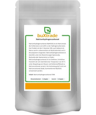 Buy 500g Sodium Hydrogen Carbonate (Baking Soda E500) - Pure Baking Soda for Baking & Cleaning - Fast International Shipping - Buy Online on SooperMarket.com
