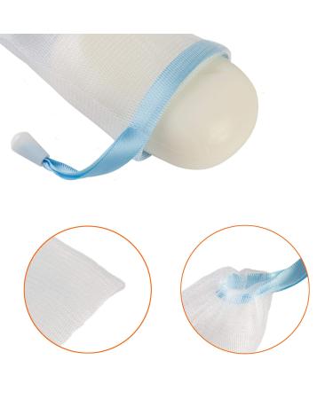 ECENCE 5X NYLON SEIFE PACK SET SEIFE Rest bag Soap bag soap sack soap bag soap bag 15cm x 8.5cm 5 pieces (1 Pack)