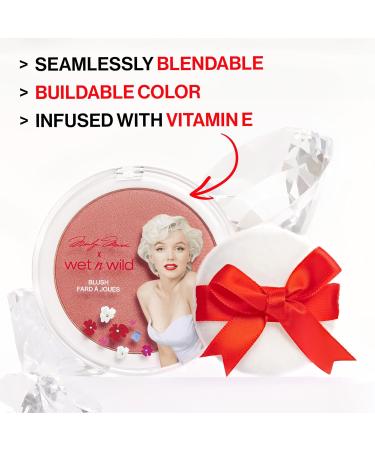 Buy Wet n Wild Marilyn Monroe Icon Diamond Blush Powder | Silky Shimmering Pearls for Rosy Cheeks | Includes Applicator | International Shipping - Buy Online on SooperMarket.com