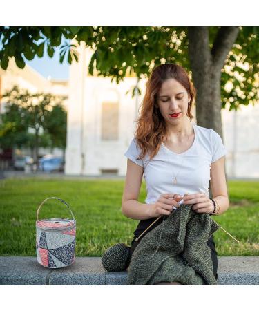 Coopay Small Yarn Storage Bag Mini Knitting Bag Yarns Drum Case for Carry Yarn Ball Crochet Kits Knitting Supplies and Sewing Accessories for Beginner Crocheter and Crafter Blue - Buy Online on SooperMarket.com