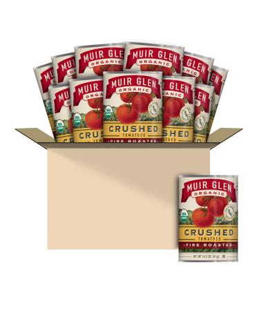 Muir Glen Organic Crushed Fire Roasted Canned Tomatoes, 14.5 oz. (Pack of 12)