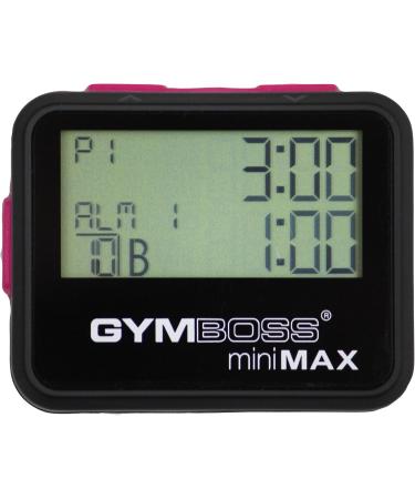 Gymboss Minimax Interval Timer & Stopwatch - Black-Pink | Perfect for Workouts International Shipping Available - Buy Online on SooperMarket.com
