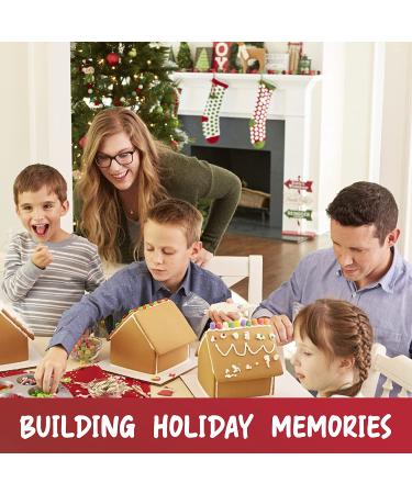 Winter Castle Gingerbread House Kit with Candy, Icing, and Fondant - DIY Gingerbread House Decorating Kit with Holiday Stickers Included - Buy Online on SooperMarket.com