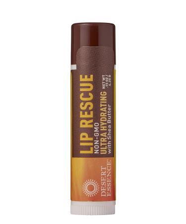 Desert Essence Lip Rescue Ultra Hydrating with Shea Butter - 0.15 Oz (Pack of 2) - Moisturizing Balm Stick with Ginkgo Biloba, Vitamin E, and Peppermint - Soothes Dry, Cracked Lips - Buy Online on SooperMarket.com