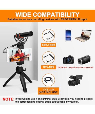 Comica CVM-VM20 Shotgun Microphone with Rycote Shockmount and OLED Power Display - Ideal for Smartphones, DSLR Cameras, Tablets, and Laptops - Buy Online on SooperMarket.com