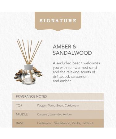 Yankee Candle Signature Reed Diffuser Refill | Amber & Sandalwood | 200ml | Up to 20 weeks of Fragrance | Perfect Gifts for Women Amber & Sandalwood Diffuser Refill - Buy Online on SooperMarket.com