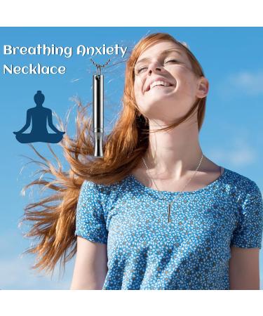 Anxiety Necklace Breathing Necklace for Anxiety Relief Breathing Exercise Device for Meditation Mindful Breathing Anxiety Necklace for Natural Stress Relief Gift's for Boyfriend A1:black - Buy Online on SooperMarket.com