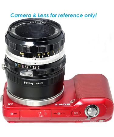 Fotasy Manual F Mount Lens to E-Mount Adapter for Nikon to Sony Alpha Cameras - Buy Online on SooperMarket.com