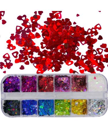 4 Boxes Heart Nail Glitter Sequins - Holographic Butterfly Star Chunky Flakes for Nails Art, Resin, Crafts & Makeup - Buy Online on SooperMarket.com