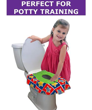 Mighty Clean Baby Folding Travel Potty Seat - Portable Non-Slip Toilet Training Seat for Toddlers with Reusable Travel Pouch - Buy Online on SooperMarket.com