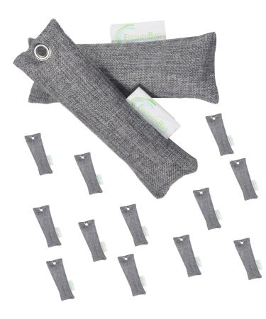 12 Pack - Freshenbag Air Freshener - Natural Odor Eliminator, Moisture Absorber, Activated Bamboo Charcoal, Shoe Deodorizer, Car Deodorizer, Closet - Room Natural Deodorizer - By OLIVIA & AIDEN