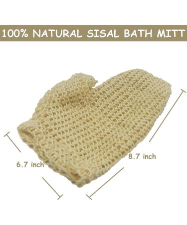 Natural Sisal Bath Spa Shower Scrubber Mitt - Exfoliate, Soften, and Renew Skin - Eco-Friendly - 1 Pack - Buy Online on SooperMarket.com