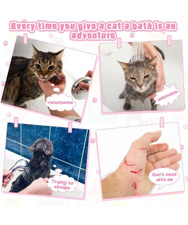 7-Piece Cat Bathing Bag Set with Grooming Glove, Nail Clipper, Feeder - Bright Colors - Buy Online on SooperMarket.com