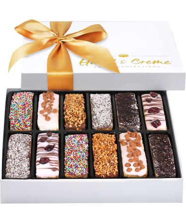 Hazel & Creme Biscotti Gift Baskets - Cookie Food Basket - Corporate, Birthday, Holiday, Sympathy, Gourmet Gifting for Men / Women Large Gift Box