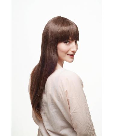 WIG ME UP 3421-2T33 | Brown Long Straight Hair Wig with Cheeky Bangs & Streaks - International Shipping Available - Buy Online on SooperMarket.com