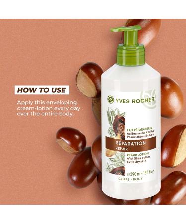 Yves Rocher Repair Lotion for Extra Dry Skin | Nourishing Hand & Body Lotion | 13.1 fl oz - Shop Internationally - Buy Online on SooperMarket.com