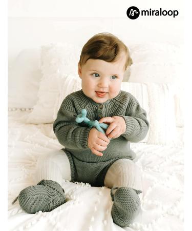 Miraloop Teething Toy for Baby 0-18 Months - Jellydog Rocking Teether, Food Grade Silicone, Choke-Proof & Odorless - Mint Green - Buy Online on SooperMarket.com