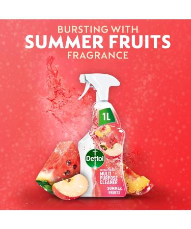 Dettol Antibacterial Cleaning Spray Summer Fruits 1L - Kills 99.9% of Germs - Fresh Summer Scent - Buy Online on SooperMarket.com