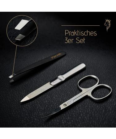 Yumaya Profi Nagelset 3 - Stainless Steel Nail Scissors Files & Tweezers | Compact Manicure Set for Men & Women | Rust-Free Nail Care Kit - Buy Online on SooperMarket.com