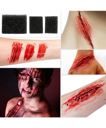 DE'LANCI Pro SFX Makeup Scars Wax Kit for Halloween - Fake Wound Moulding Skin Wax with Spatula, Sponge, Fake Blood & Skin Extension Oil (60g/2.12 Oz) - Buy Online on SooperMarket.com