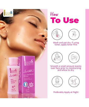 Fair and White So White Skin Brightening Serum 30ml | Face Elbows Knees Feet | Kojic Acid & Castor Oil - International Shipping - Buy Online on SooperMarket.com