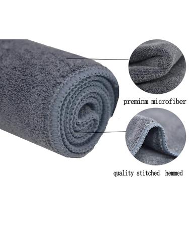 VIcolour Microfiber Face Cloth 12x12 Inch 12 Pack - Grey Makeup Remover & Facial Washcloths - Buy Online on SooperMarket.com