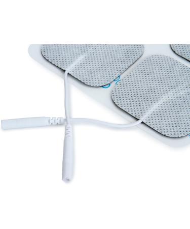 Premium Re-Usable TENS/EMS Electrode Pads (4 Pack) Fabric Backed, Latex-Free Gel Pads for Pain Relief - Buy Online on SooperMarket.com