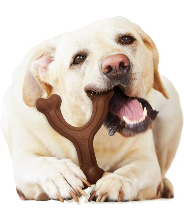 Nylabone Wishbone Dog Chew Toy for Adult Dogs - Bison Large/Giant Size | Durable Ergonomic Design | For Puppies and Adult Dogs | 1 Count - Buy Online on SooperMarket.com