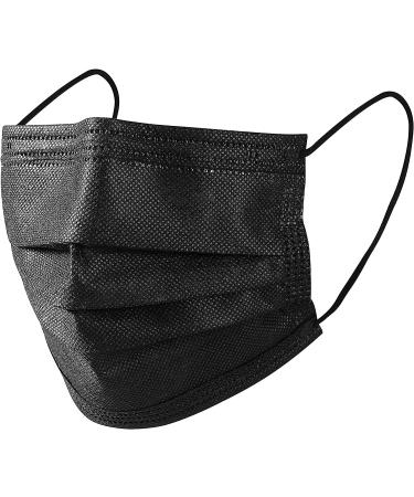 Black Disposable Face Masks 25 Pack - 3-Ply Protection - Buy Online on SooperMarket.com