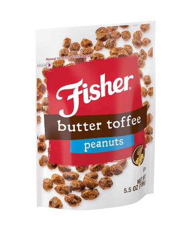 Fisher Snack Butter Toffee Peanuts 5.5oz (Pack of 6) - No Artificial Colors or Flavors - Buy Online on SooperMarket.com