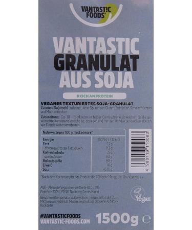 Vantastic Foods Soya Granules - Vegan Protein 1.5 kg | Eco-Friendly & Healthy - Shop Internationally - Buy Online on SooperMarket.com