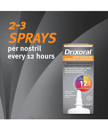 Drixoral Decongestant Nasal Spray Fast and Long Lasting 12 Hour Relief 30ml - Buy Online on SooperMarket.com