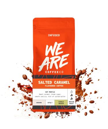 Coffee Ground 227g Bag Colombian Salted Caramel Flavoured Ground Coffee Caramel & Sweet Notes Arabica Medium Roast Fresh Coffee Single Origin Omni Grind (We Are Coffee Co) Salted Caramel 227.00 g (Pack of 1)