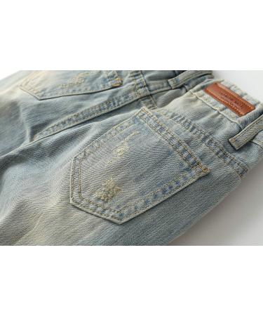 KIDSCOOL SPACE Baby Slim Jeans | Elastic Band | Ripped Denim Pants | Light Blue - Buy Online on SooperMarket.com