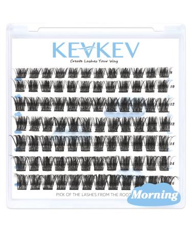Lash Clusters 84 Pcs Cluster Lashes Eyelash Clusters DIY Cluster Eyelash Extensions Individual Lashes Thin Band & Soft(Morning D-8-16mix) D-Mix (8-16mm) Morning