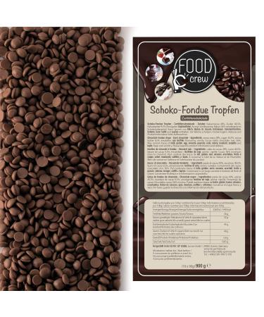Food Crew 900g Belgian Dark Chocolate for Fondue & Fountains - 10 Individually Packaged Portion Bags - Perfect for New Year's Eve Celebrations - Buy Online on SooperMarket.com