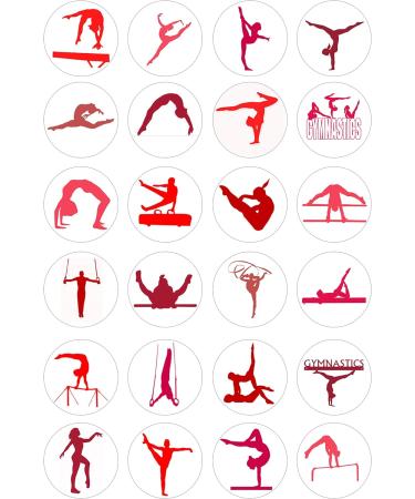 cakes 24 edible PRE CUT Gymnastics style kids childrens party decorations Wafer Paper Cupcake Fairy Cake Toppers Multi - Buy Online on SooperMarket.com