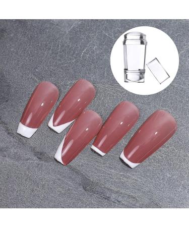 Double Head Nail Art Stamp & Stickers for Women | Silicone Seal Manicure Tool | Party Decor - Buy Online on SooperMarket.com