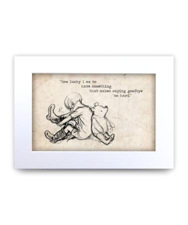 HWC Trading Winnie the Pooh How Lucky A4 Printed Quote Nursery Print Baby Shower Room Gifts New Born Bedroom Gift Print Photo Picture Display (Unframed) How Lucky
