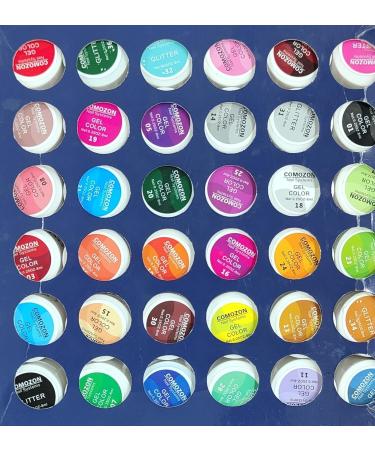 36 Colors UV Nail Polish Set | Comozon Gel Color Kit with 2 Brushes for Nail Art & Design - Buy Online on SooperMarket.com