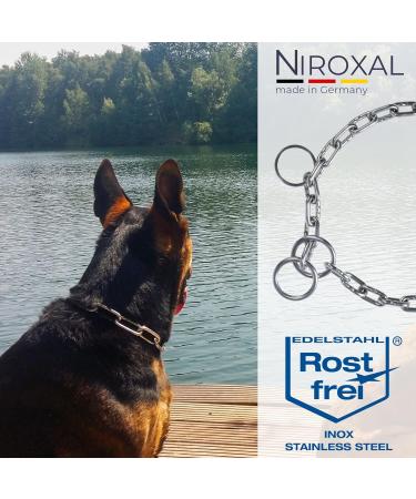 Stainless Steel Dog Chain Choker with Pull Stop for Dog Training - Short Links 4 mm Thick - Length 70 cm Dog Necklace with Strain Limiter Gesamtl nge: 70 cm Thickness: 4 mm - Buy Online on SooperMarket.com