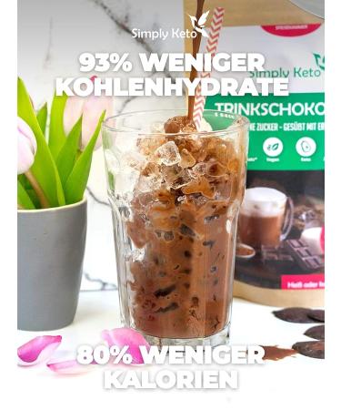 Simply Keto Drinking Chocolate - Sugar-Free Classic 700g | Low Carb Hot & Iced Cocoa - 42% Cocoa Erythrit & Stevia Sweetened - Buy Online on SooperMarket.com