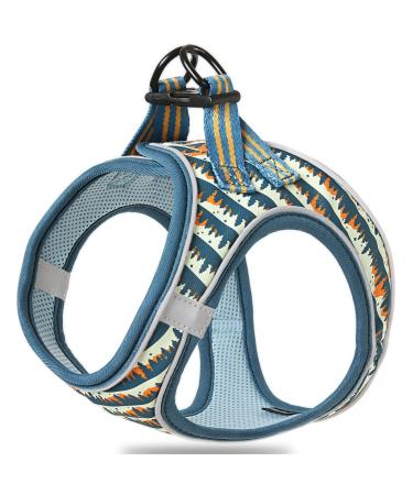 Heele dog harness for dogs dishes dog small soft mesh breast dishes for medium and small dogs adjustable reflective breathable breathable puppy harness reflective dark green 2xs