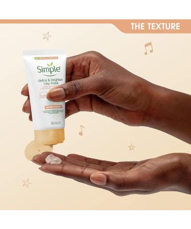 Simple Protect 'N' Glow Detox & Brighten Clay Mask deep-cleansing and skin brightening for glowing skin 50 ml - Buy Online on SooperMarket.com