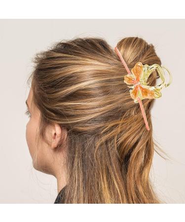 Whaline 6Pcs Large Butterfly Hair Claw Clips - Colorful Non-Slip Hair Claws for Women Girls - Strong Spring Hair Clips for Long Thick Thin Curly Hair - Buy Online on SooperMarket.com