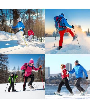 Premium Snowshoes with Adjustable Hiking Sticks - Aluminum Frame 3-in-1 Design Size 38-45 90-110 kg - Ideal for Men & Women - Includes Carrying Bag - Perfect for Snow Hiking - Buy Online on SooperMarket.com