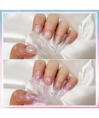 Lofuanna Dip Powder Nail Starter Kit - Glitter Set | 9Pcs Dip Powder Set for DIY French Nail Art Manicure | Base Top Coat Activator Included | No UV/LED Needed | Beginners Friendly - Buy Online on SooperMarket.com